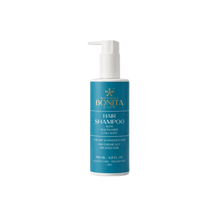 Bonita Mondial Grow Hair Shampoo with Niacinamide & Collagen 200ml