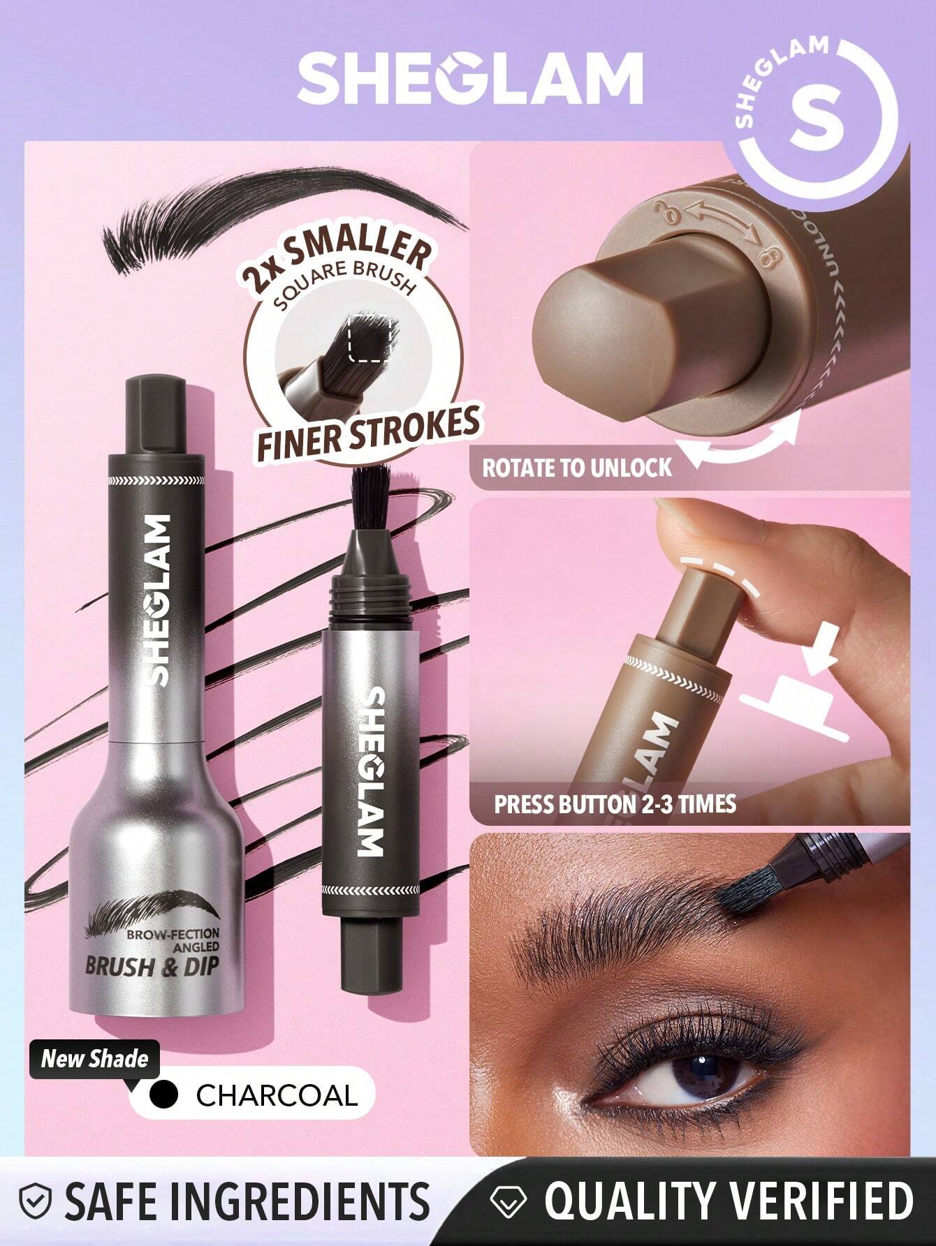SHEGLAM Brow-Fection Angled Brush & Dip