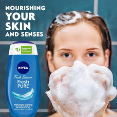 NIVEA SHWR GEL CARE FRSH PURE 250ML