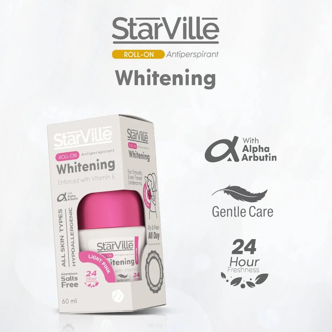 Starville Roll On Antiperspirant Whitening Light Pink 60 ml