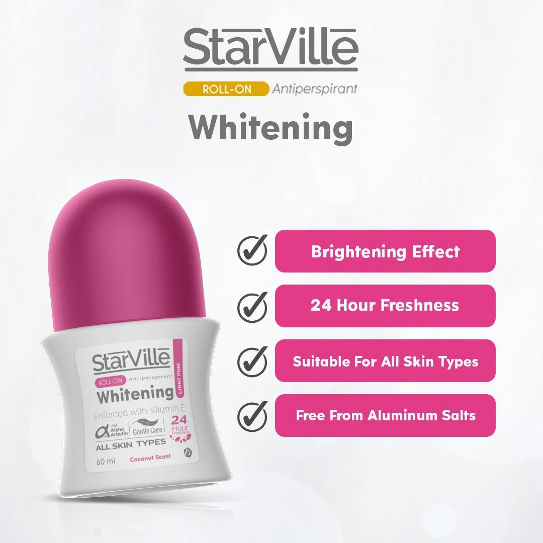 Starville Roll On Antiperspirant Whitening Light Pink 60 ml