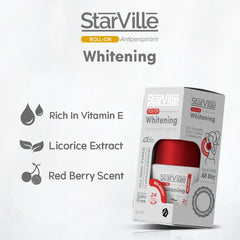 ستارفيل رول اون للتفتيح و القضاء للعرق برائحة التوت الاحمر 60ml