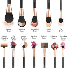 OMANIAC 12 Piece Professional Makeup Brush Set