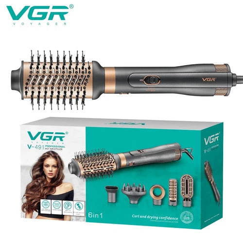 Vgr V-491 Blow Dryer Hot Air Styler 6 In 1 Curling And Drying