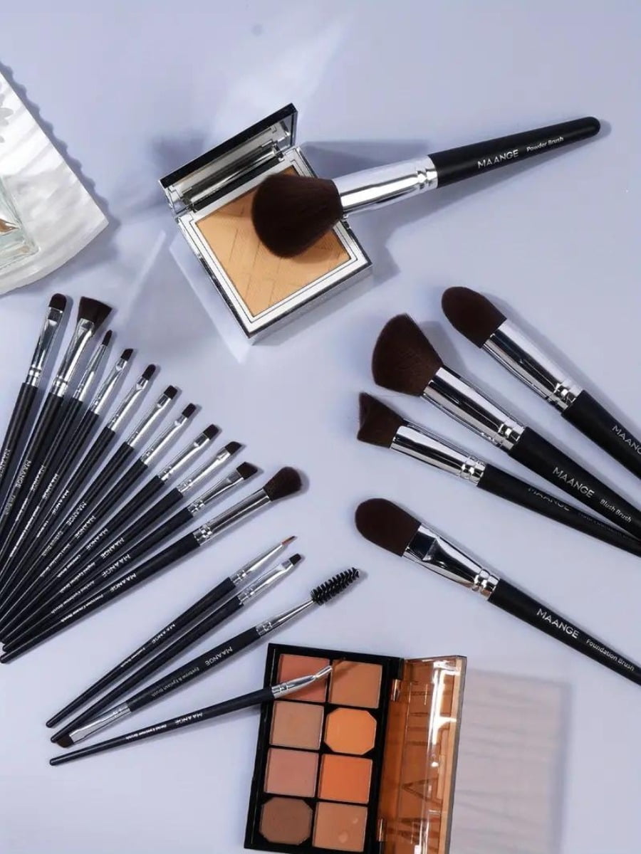 SheIn Mang Luxury Professional Makeup Brush Set 21 Pieces - Black 