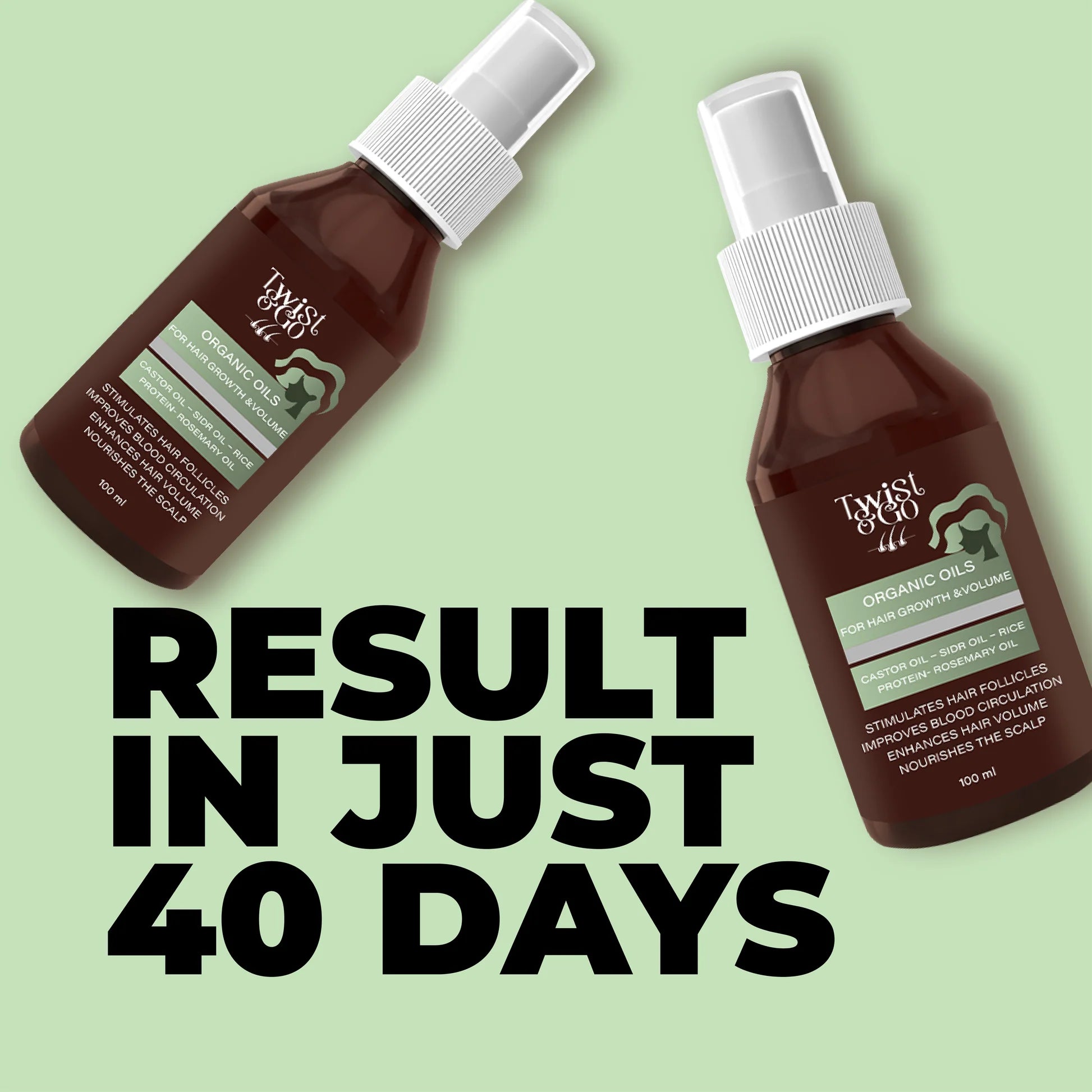 Twist and GO Organic Oils Stimulator For hair growth and volume 100ml