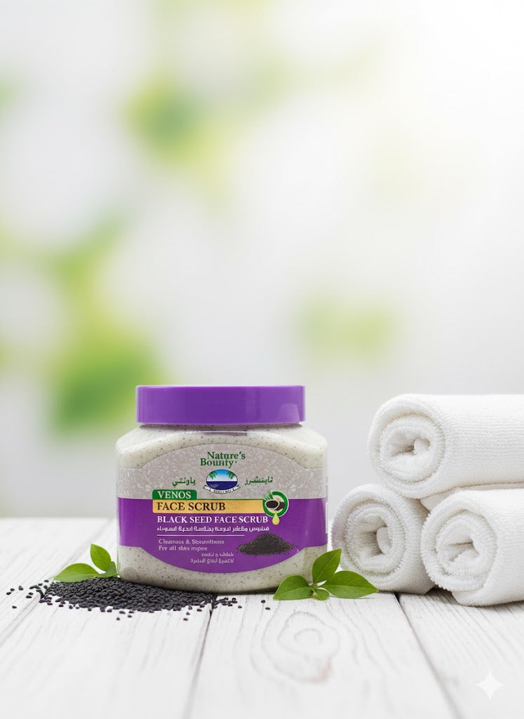 Natures Bounty Venos Face Scrub Black Seed 300 ml