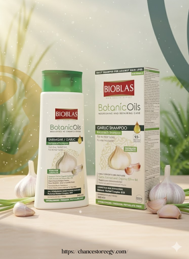 بيوبلاس شامبو تركى بالثوم والزيوت النباتية ضد تساقط الشعر 360ML