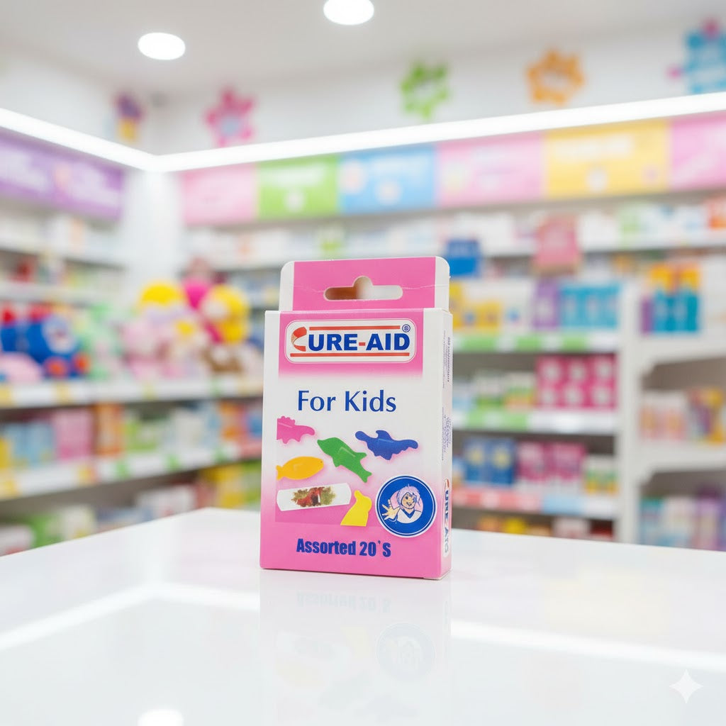 Cure-aid for kids adhesive plasters 4 packs