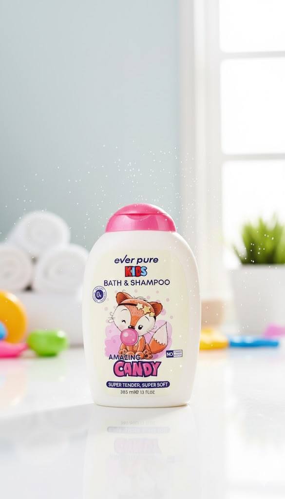 Ever Pure kids bath and shampoob Candy 385ml