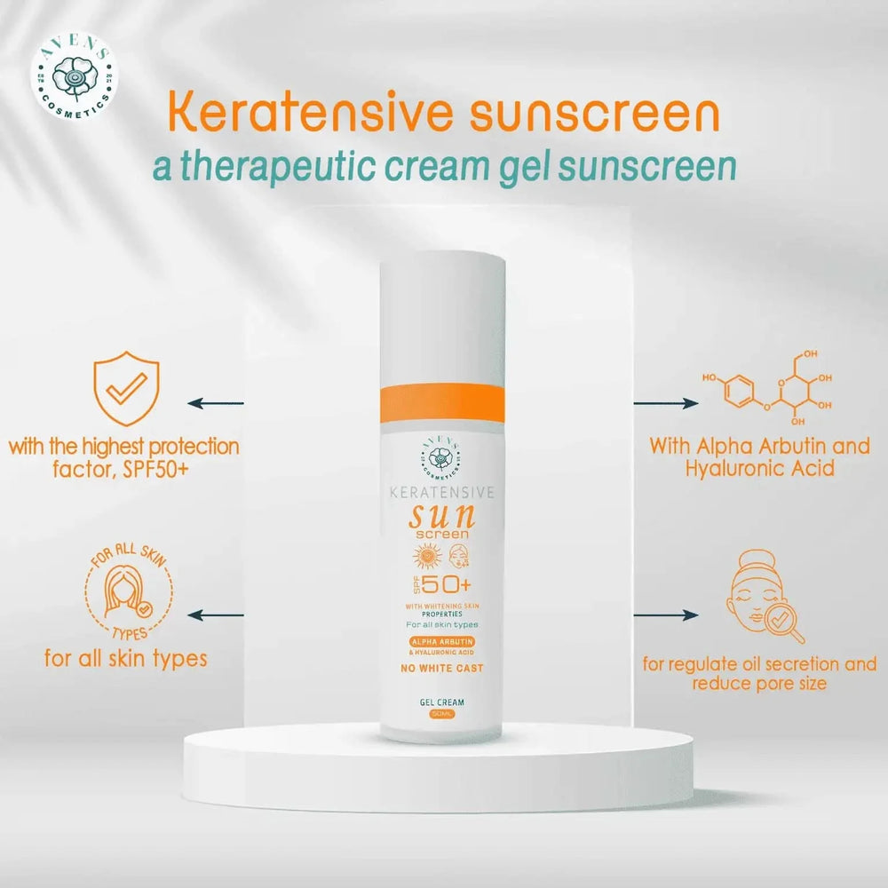 Avens Keratensive Sunscreen Alpha Arbutin - Brightening SPF50