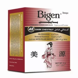 Bigen Permanent Powder Hair Color Dark Chestnut 48 – 6g