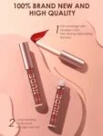   shein LANGMANNI Liquid Lipcolor 2pcs Lip Gloss + Lipliner Waterproof