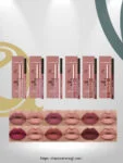   shein LANGMANNI Liquid Lipcolor 2pcs Lip Gloss + Lipliner Waterproof