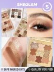 شيجلام جازي جيجساو باليت ظلال عيون – ايشادو 8 لون لإطلالة ناعمة ومتألقة SHEGLAM Jazy Jigsaw Eyeshadow Palette-Hued In Nude