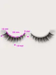  shein 10pairs 3d Fluffy Soft Cross Style Eyelashes