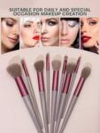 SheIn New 13 Piece Makeup Brush Set Includes 3 Pieces Makeup Sponges and 3 Pieces Pink Powde