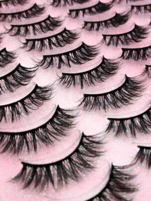 Shein 20 Pairs Of Natural and Volumized Eyelashes Extra Long