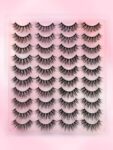 Shein 20 Pairs Of Natural and Volumized  Eyelashes Extra Long