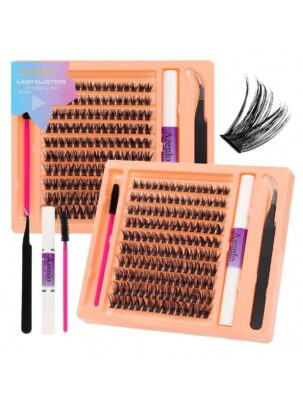 Shein Huicop DIY Eyelash Extensions Kit 150 Pcs glue+Tweezers