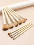 Shein 10pcs Makeup Brush Set In Beige