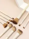 Shein 10pcs Makeup Brush Set In Beige