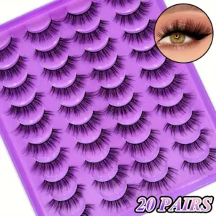 Shein 20 Pairs Lashes Fluffy Mink Lashes Volume