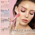 Shein 8pcs Makeup Brush Set, Macaron Brush Portable Concealer