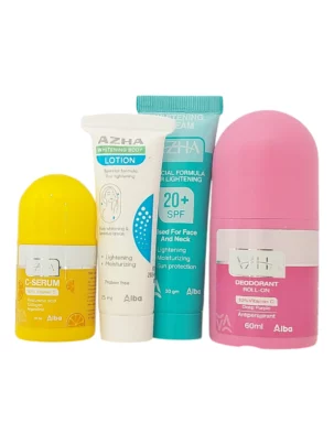 Azha Box 4 pcs c Serum+Lotion+Whitening Cream+Roll on