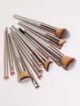 Shein 14pcs Champagne Gold Makeup Brush Set