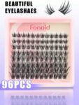 Shein Fonoid 96PCS Fluffy And Soft Segmented Eyelashes
