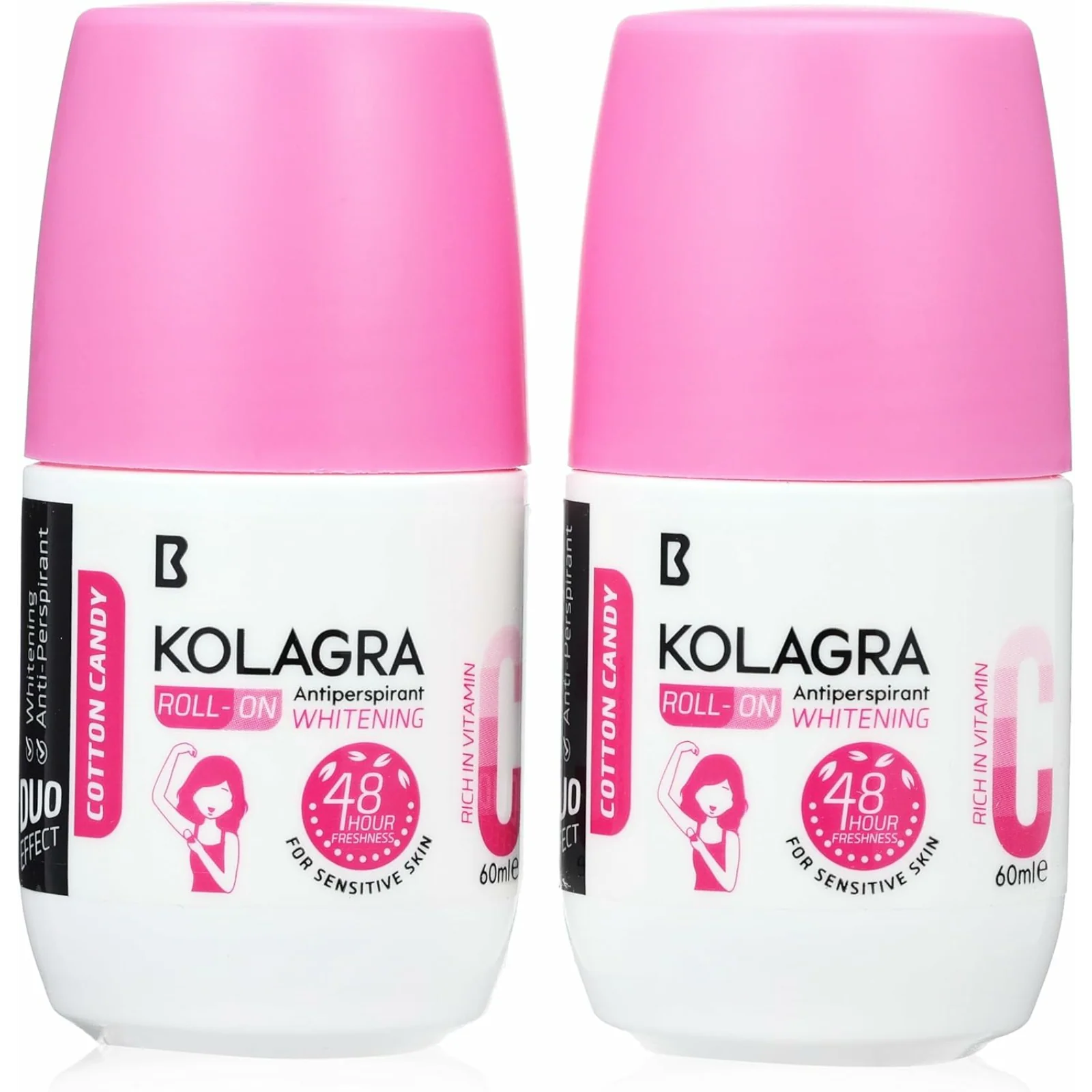 KOLAGRA Whitening Roll On 2X1 Promopack 1+1 Cotton Candy 120ML Pink KOLAGRA Whitening Roll On 2X1 Promopack 1+1 Cotton Candy 120ML Pink