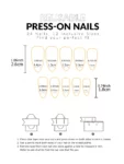 Shein 24pcs natural delicate Black French Tip Press On Nails Short