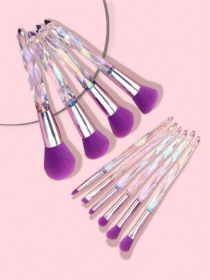 Shein YISE 10 Piece Makeup Brush Set With crystal handle