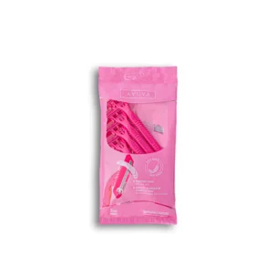Avuva Feminine Economic Disposable Razor 5 piece افوفا ماكینة حریمي ٣شفرة كیس ٥ق بینك