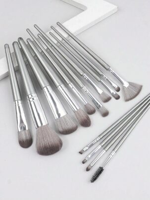 Shein 14pcs Makeup Brush Set gray