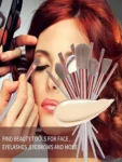 Shein 13pcs brown Makeup Brushes with bag