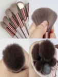 Shein 13pcs brown Makeup Brushes with bag