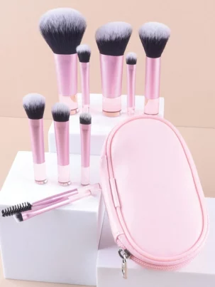 Shein Mini Makeup Brush Set 10 Pieces Pink