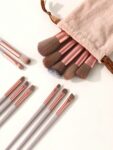 Shein 13pcs brown Makeup Brushes + spong and puff