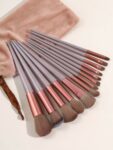 Shein 13pcs brown Makeup Brushes + spong and puff