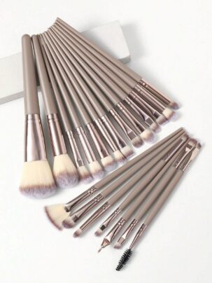 Shein 20 pcs Champagne Gold Makeup Brush Set