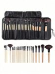 Shein 24 Pcs Makeup Brush beige Set with bag