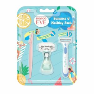 Dorco Travel Size 6Blades System Razor with Tinkel Dermaplaning Everglow