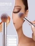 Shein 14pcs Makeup Brush Champagne Set + 3 puff