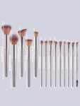 Shein 14pcs Makeup Brush Champagne Set + 3 puff