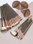 Shein 20pcs Makeup Brush Set + 2 spong + 3 puff + 3 mini finger