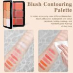 Rose Berry Cream Blush Contour Palette – 12 Shades