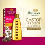 Herbsindia Castor and 7 Seeds Hair Oil With Nourish Tube 180ml