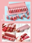 Teayson Lip Gloss Fruit Essence Waterproof Liquid 10 pcs